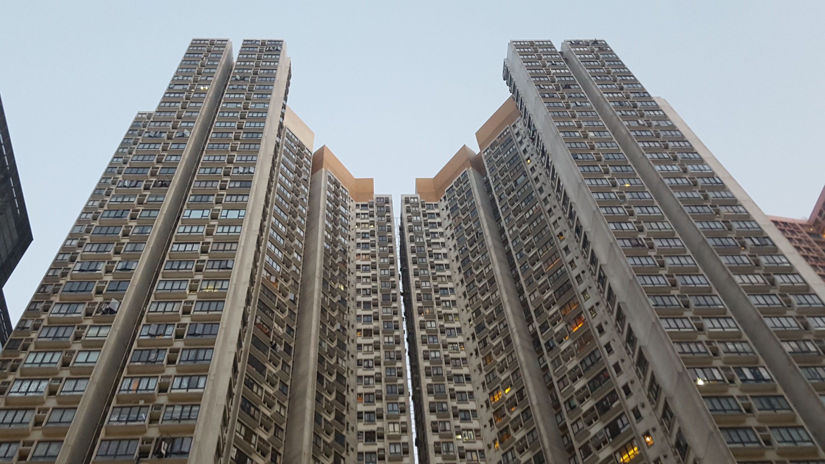 Los edificios en Hong Kong